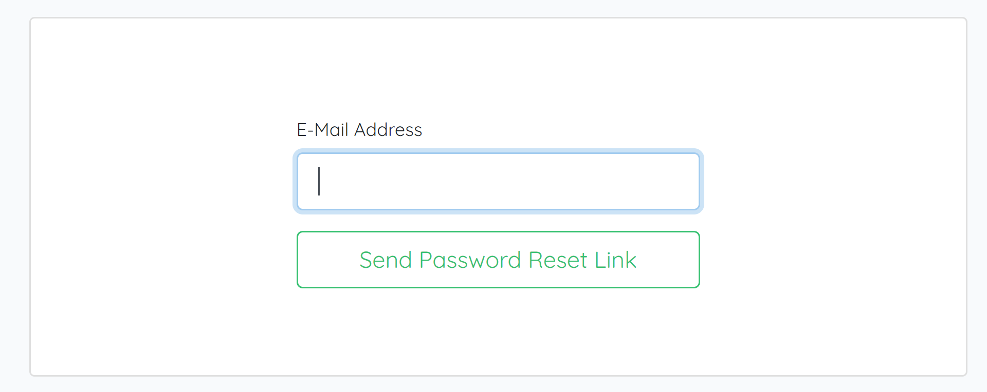 reset password